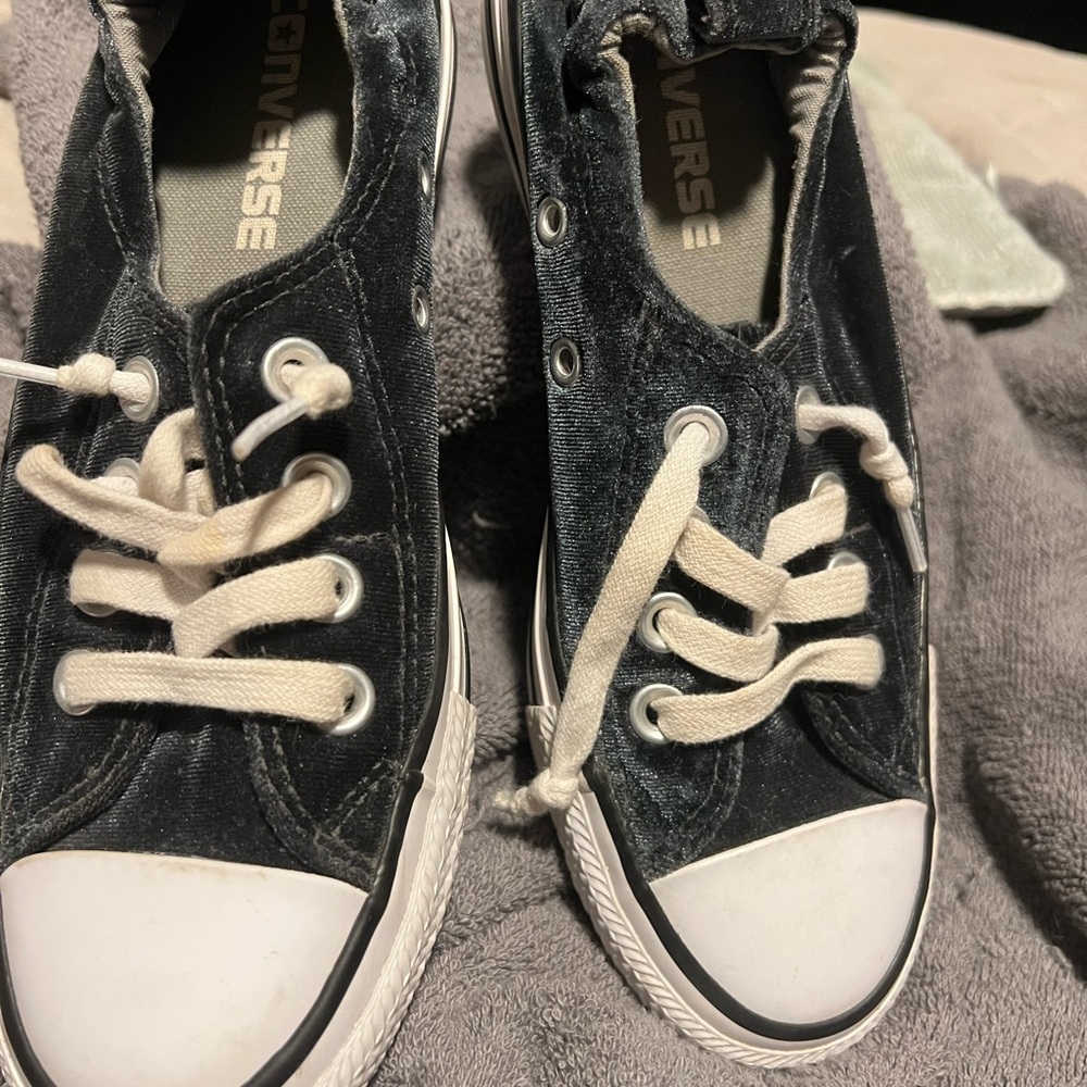 Converse velvet gray